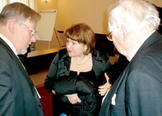 Vytautas Landsbergis ir jo advokatė Liudvika Meškauskaitė